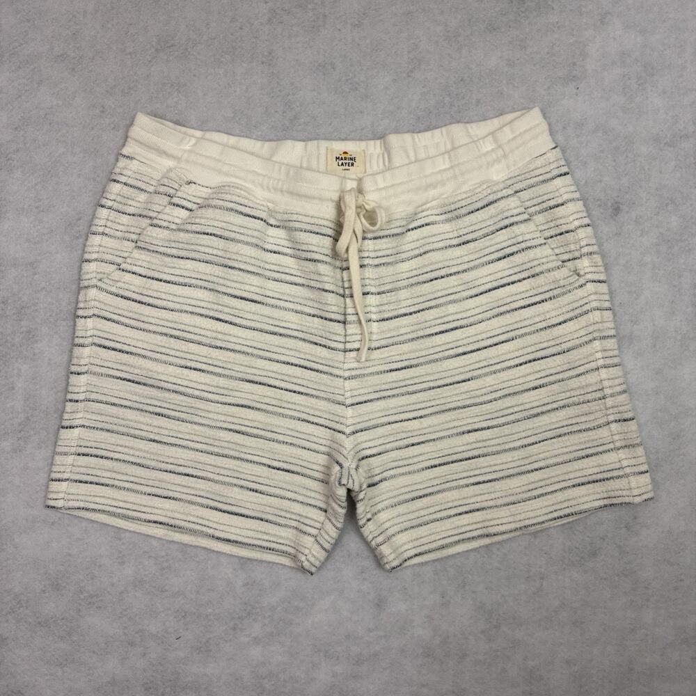 Marine Layer Moonstone Beach Shorts Mens Large Multi Stripe Drawstring Coastal
